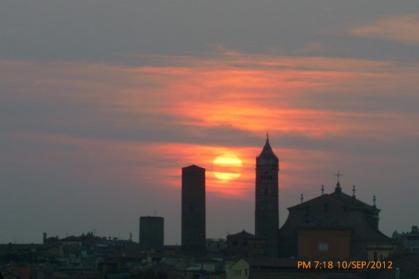 Sunset over Bologna, Italy